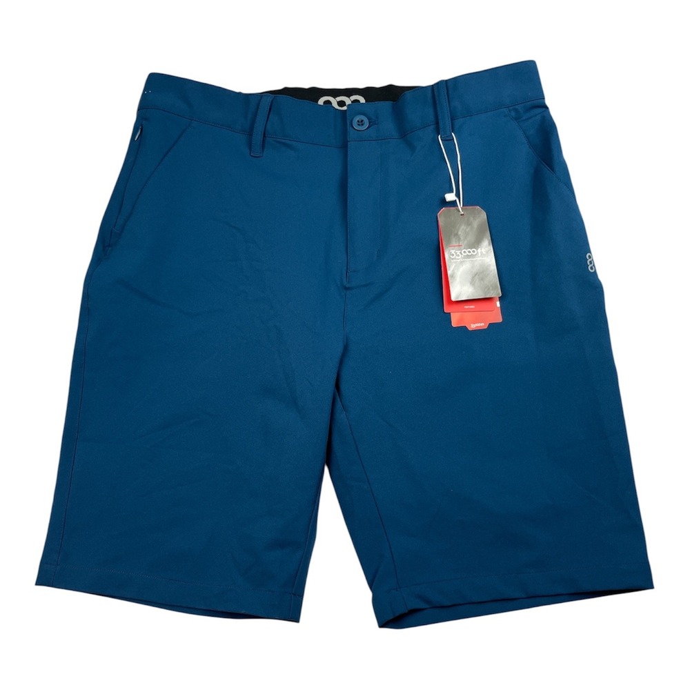 33,000ft NEW Shorts Mens Medium Teal Blue 4-Way Stretch Quick-Dry Hiking Golf